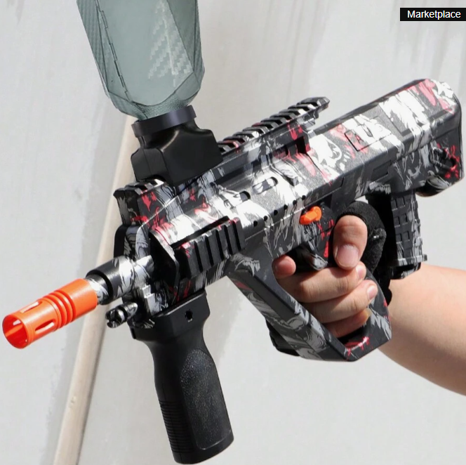 AUG Rechargeable Electric Blaster - Automatic Outdoor Toy Gun For Team Battles - Ideal Gift For Birthdays, Holidays, And Special Occasions (No Bullets Included)